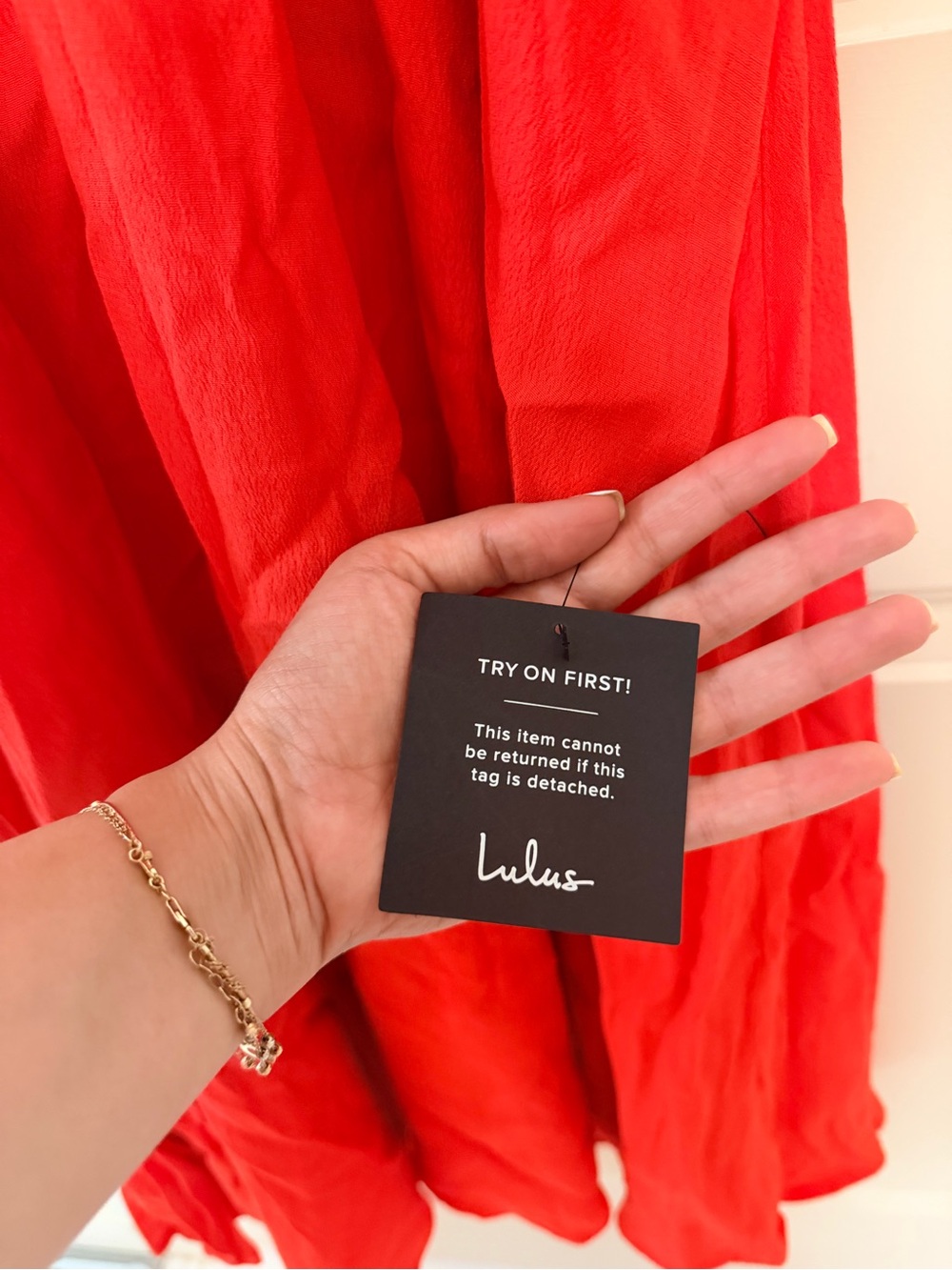 Lulu's Bright Red Deep V-Neck Maxi Dress - Picture 2 of 3